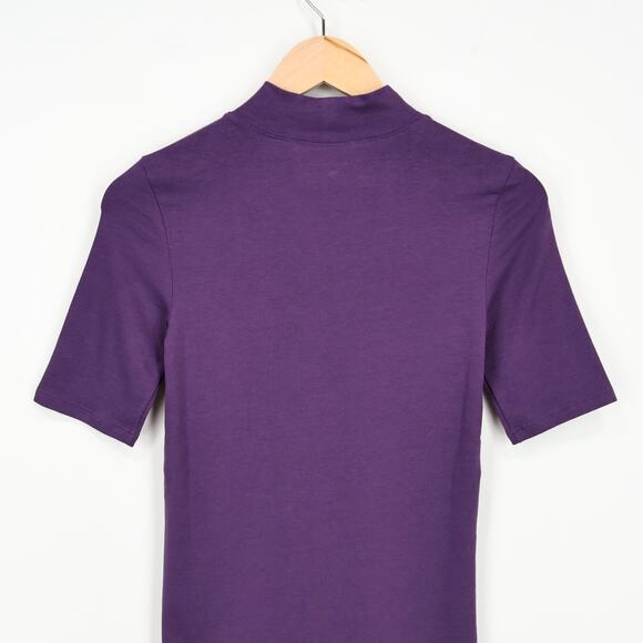 Universal Standard Modern Mock Neck Tee Purple Size 4XS 0/00 NWT - Picture 5 of 7